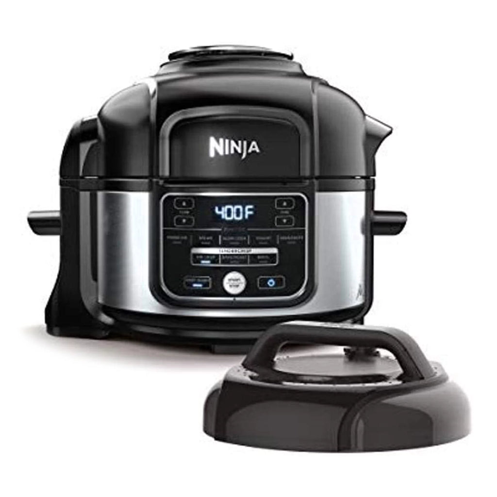 9 in 1 Pressure Cooker and Air Fryer with Nesting Rack, Silver Y13916