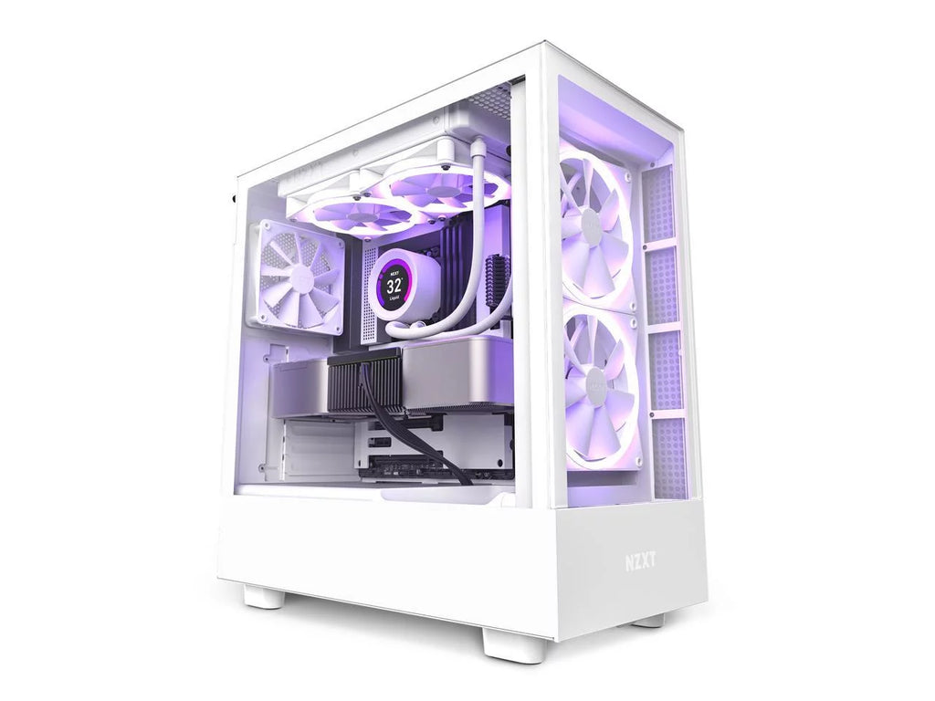 White SGCC Steel Tempered Glass ATX Computer Case X38971
