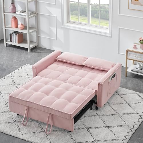 Beige Corduroy Sofa Bed T10276