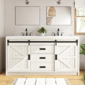 Gray Freestanding Double Vanity with Sink A450