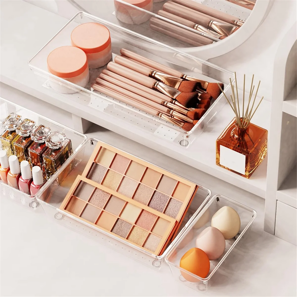 4-Pack Acrylic Drawer Organizer Trays Z552