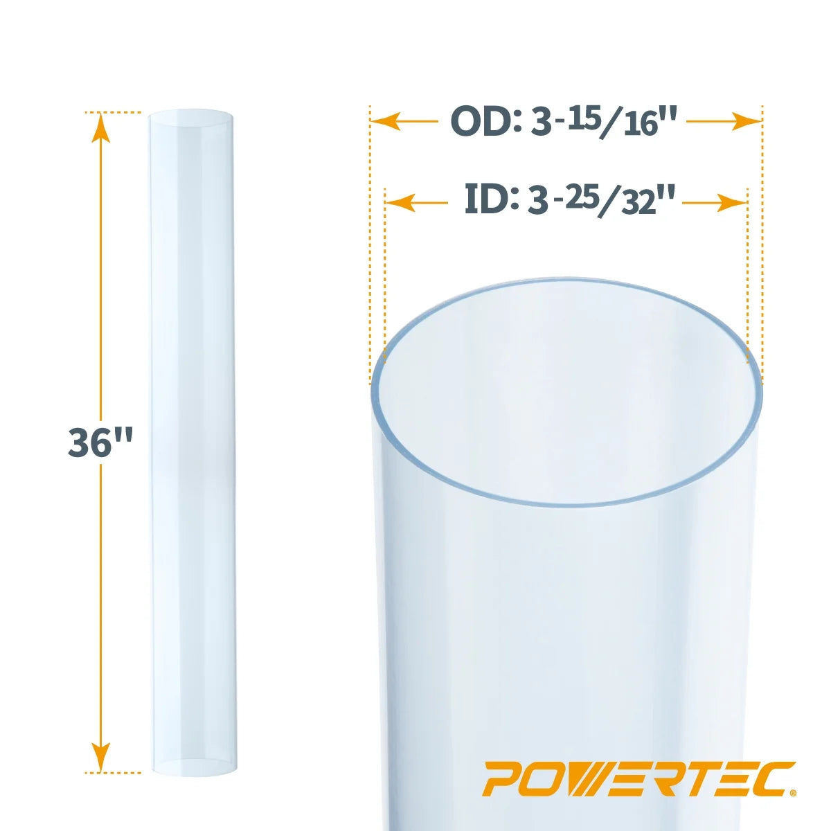 Clear PVC Dust Collection Pipe K6424