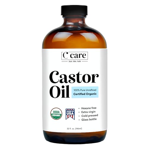 32 oz Organic Cold Pressed Unrefined Extra Virgin Castor Oil H71465