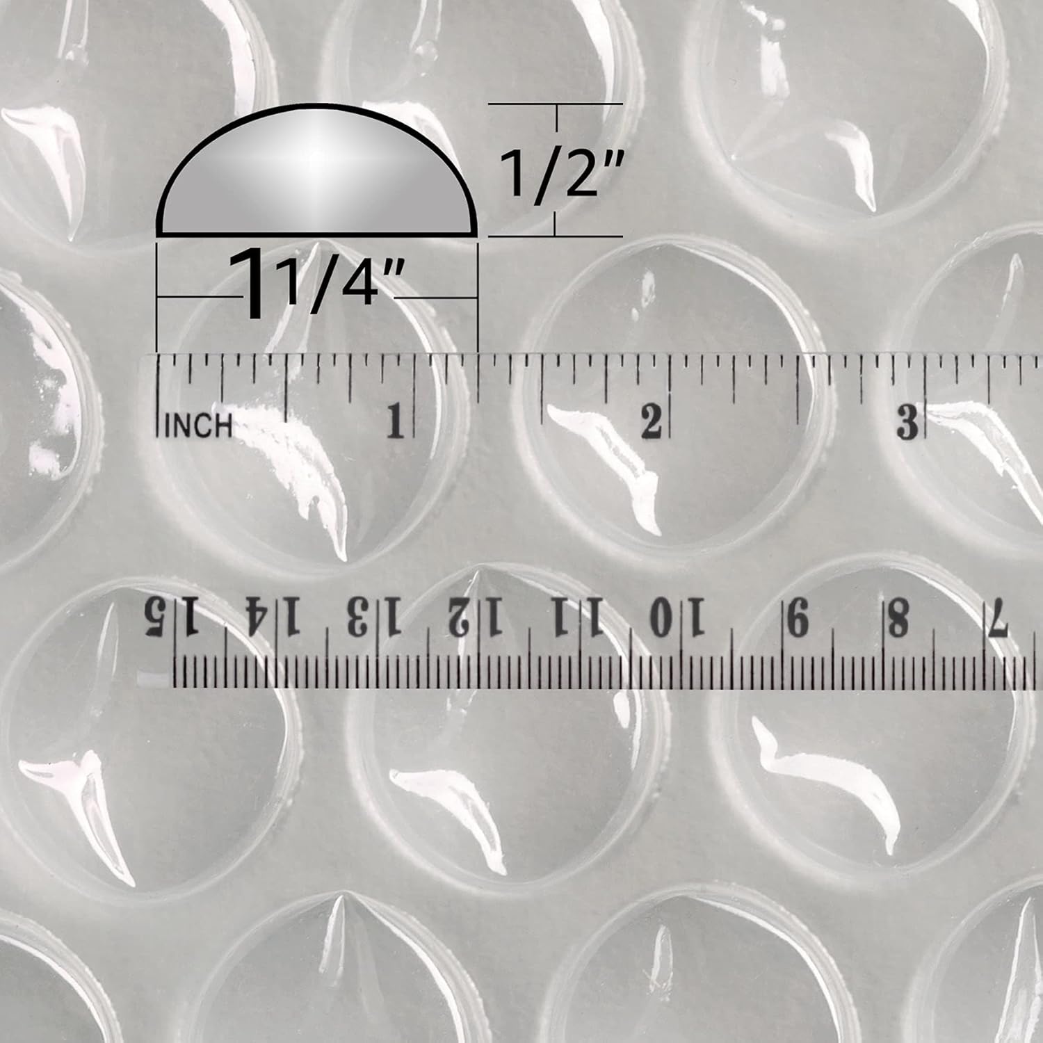 Bubble Cushioning Wrap 12"x65' Large Bubbles 1/2" Perforated Every 12", clear Z136