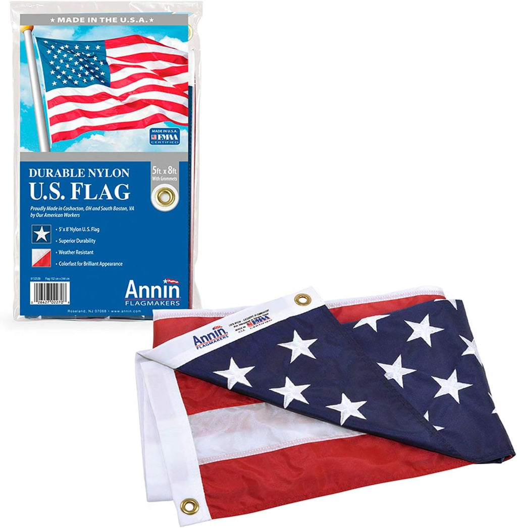 3x5 ft Nylon American Flag with Sewn Stripes and Embroidered Stars Z6211
