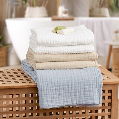 6 Layer Cotton Muslin King Size Blanket, Sage Green V9593
