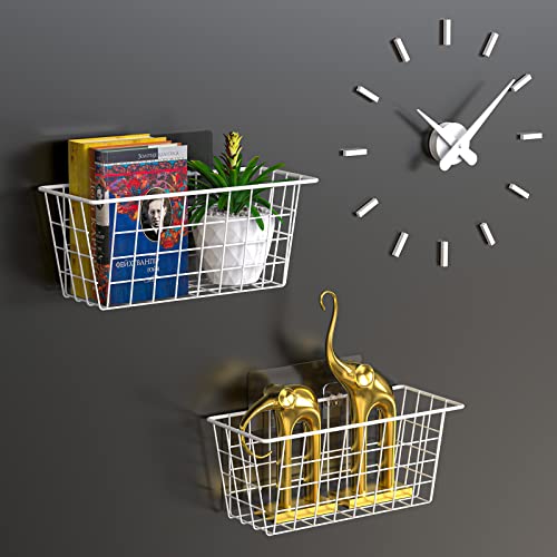 White Wall Wire Baskets 2 Pack Q673342