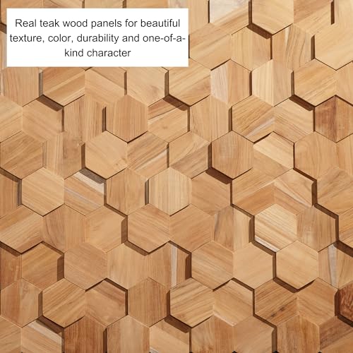 Natural 3D Hexagonal Wall Panels - 25-Pack W466740
