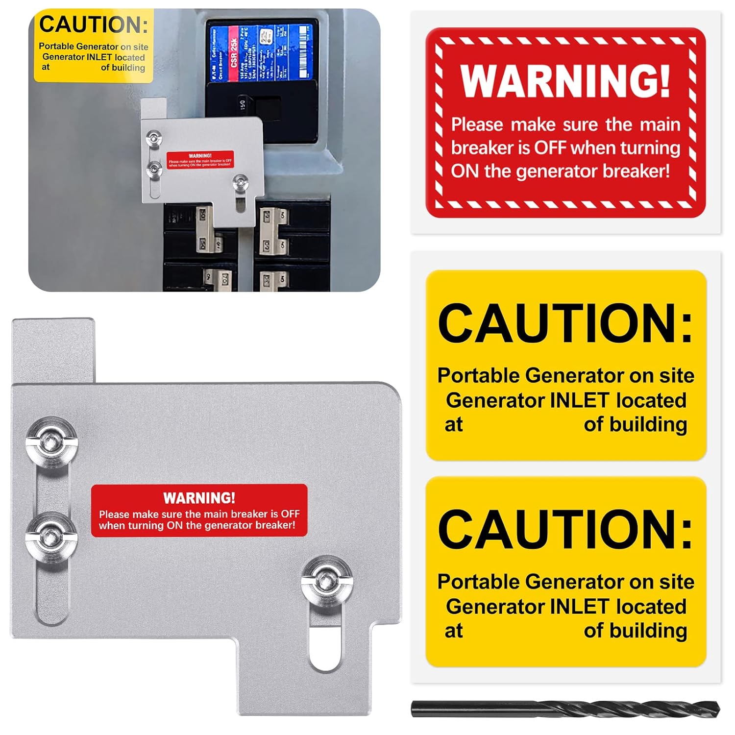 Generator Interlock Kit Silver for Cutler Hammer Main 150 or 200 amp Panels W17021