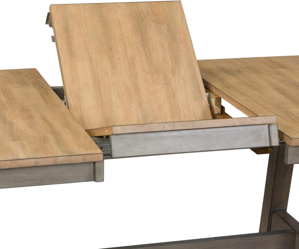 Gray 7 Piece Trestle Table Set Z703