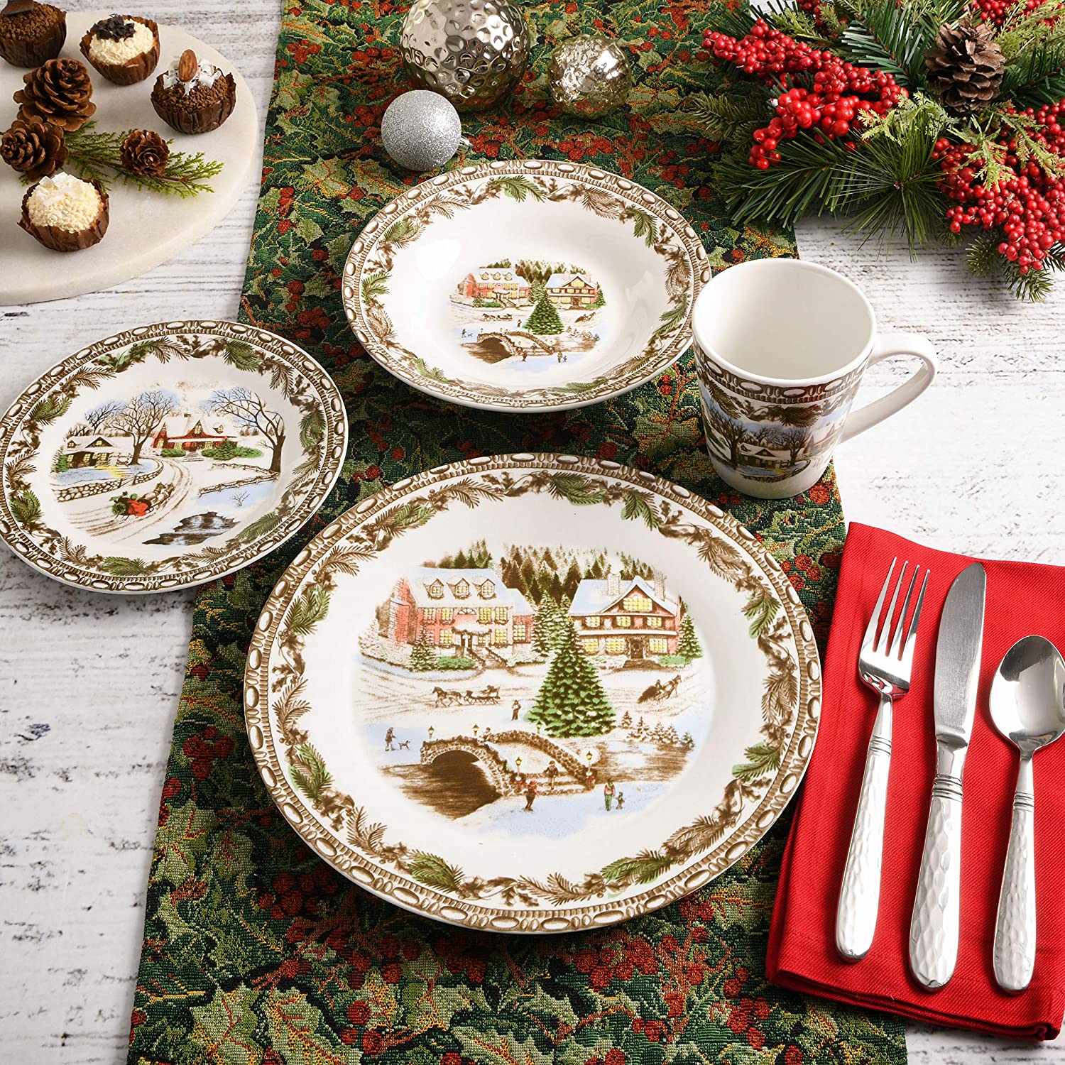 16 Piece Multicolor Dinnerware Set Y21527