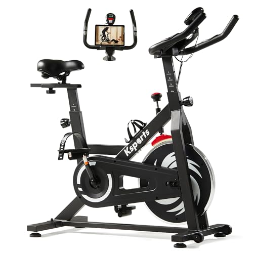 Black Magnetic Resistance Adjustable Stationary Bike with LCD Screen X5873
