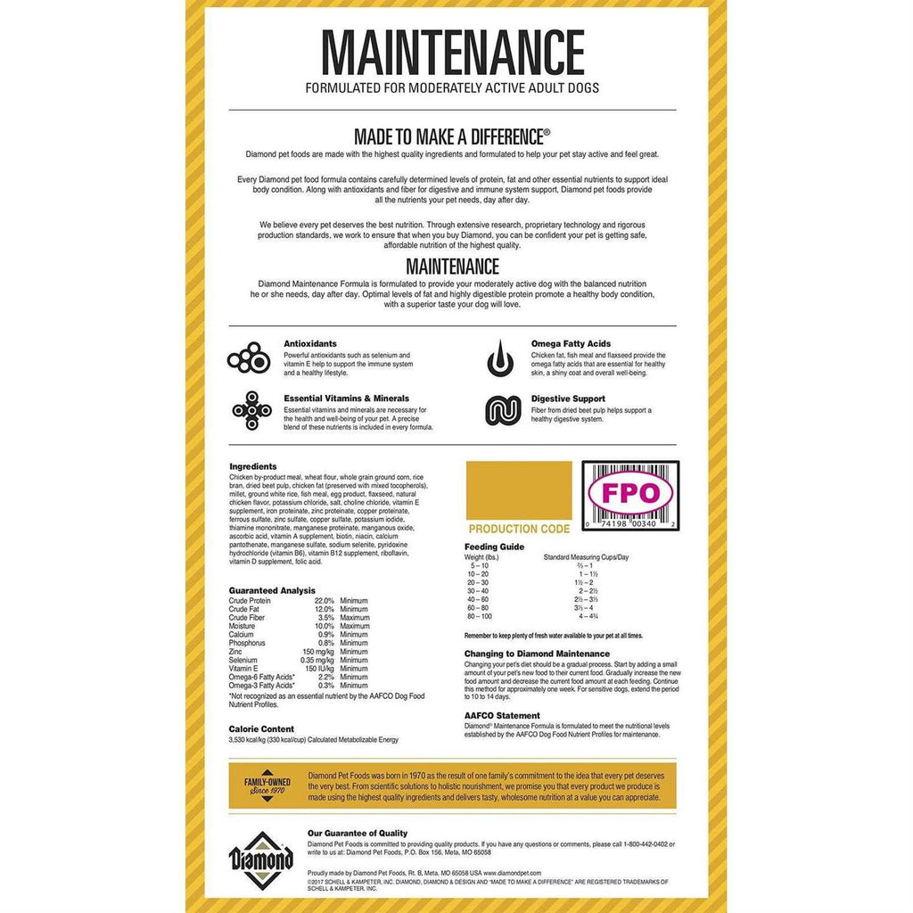 Diamond Dog Food Maintenance E4403