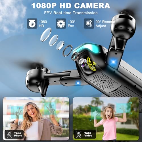 Foldable Drone with 1080P Camera, 2 Batteries L3048