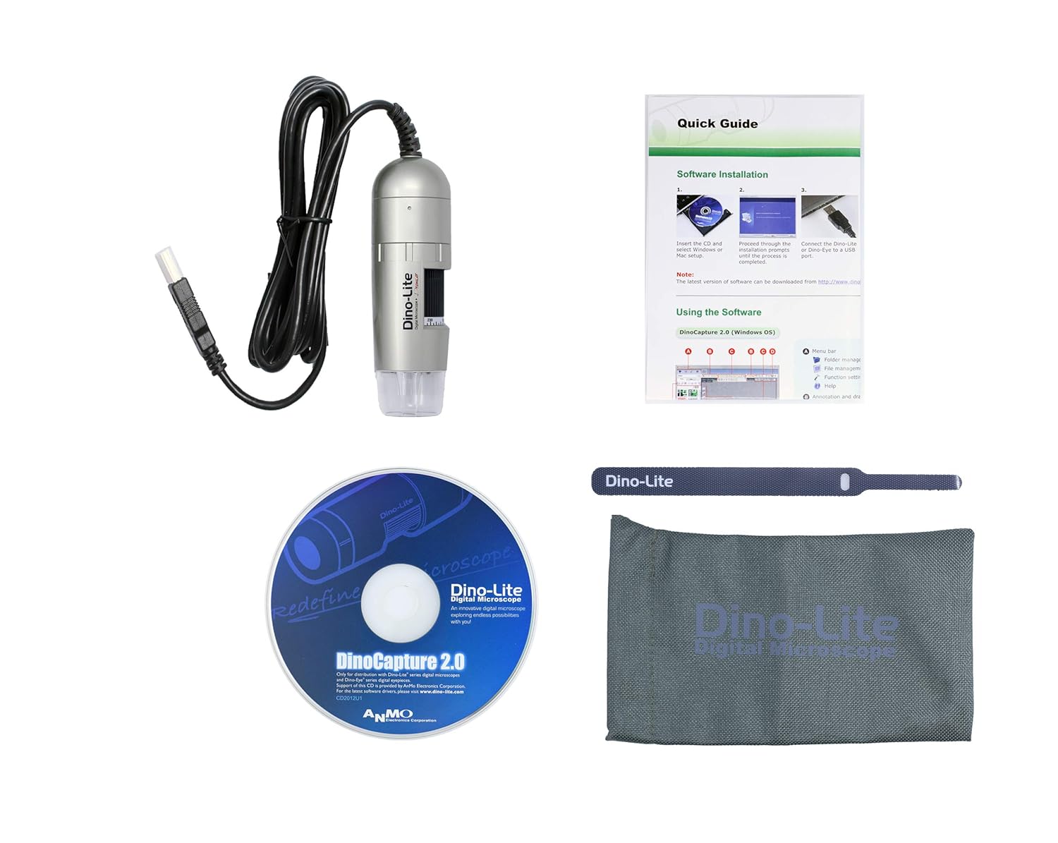 USB Digital Microscope, 10x - 50x, 230x Optical Magnification, 8 LEDs X9951