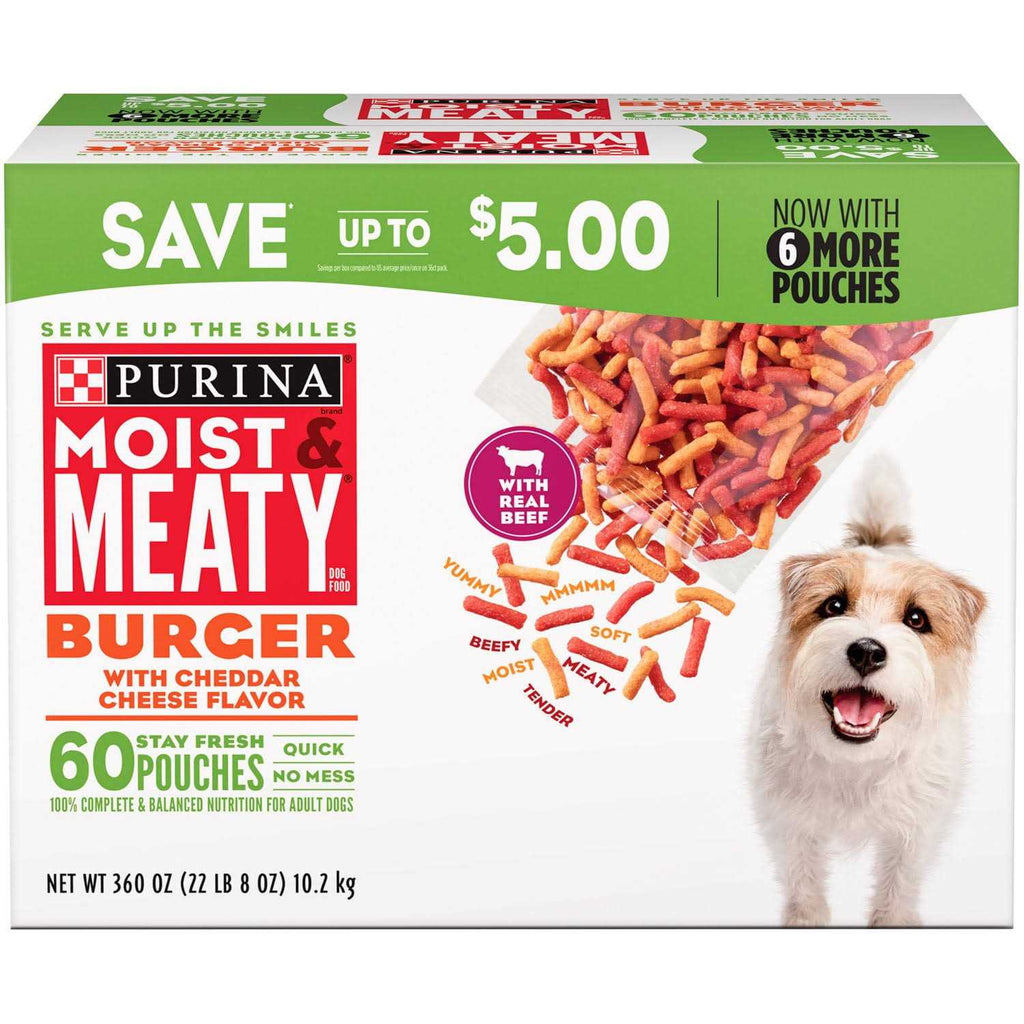 Moist & Meaty Burger with Cheddar Cheese Flavor Dry Dog Food F38553