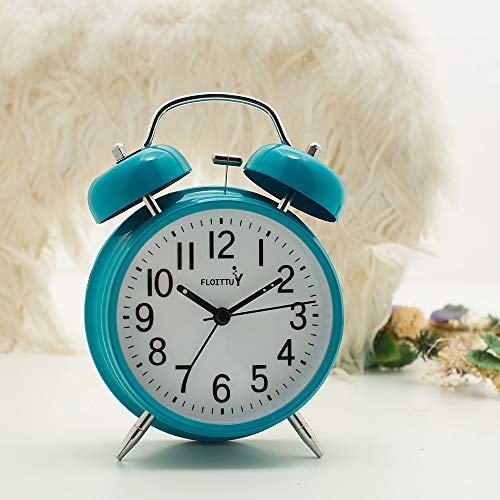 4'' Twin Bell Alarm Clock Mint Green C141