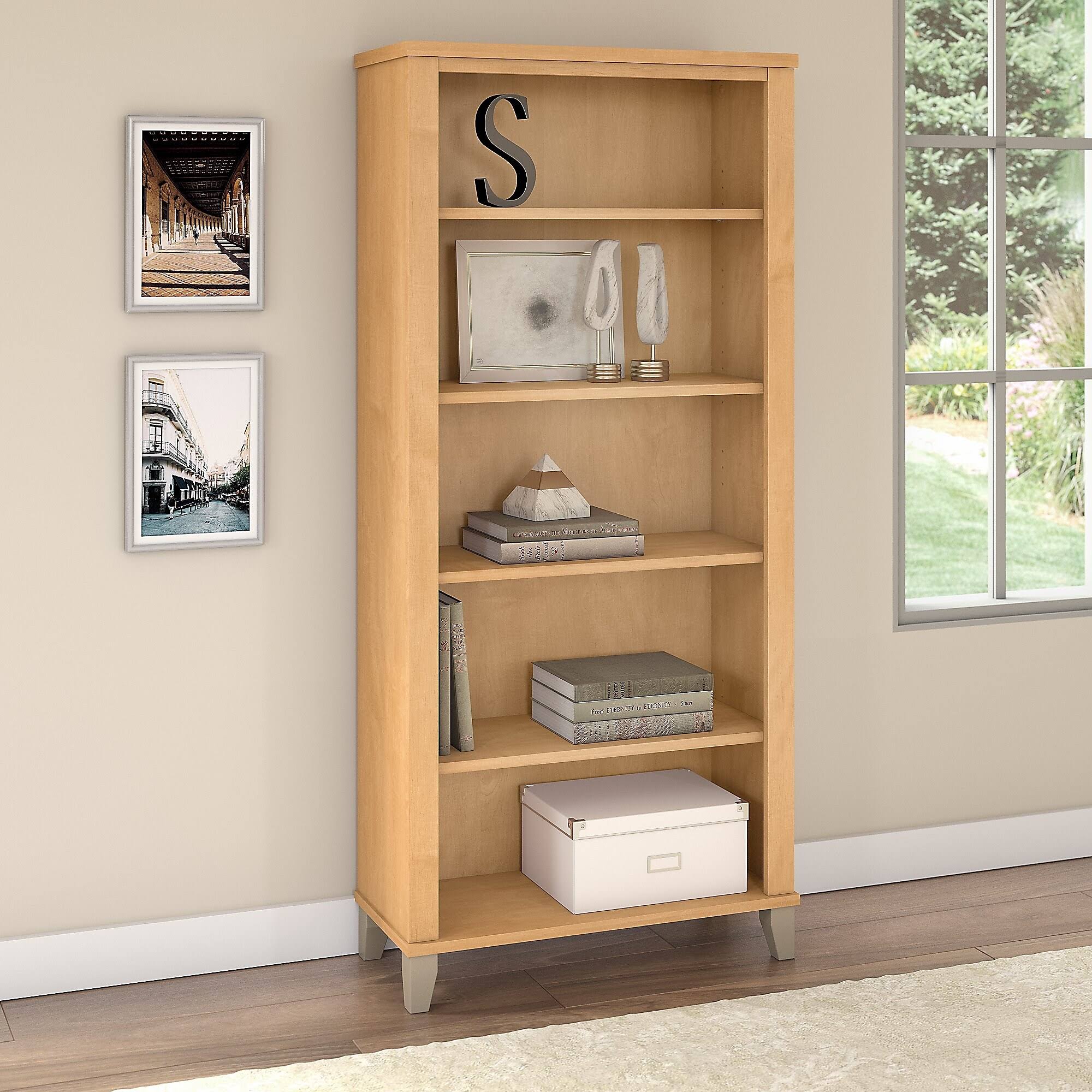 Maple Cross 5-shelf Bookcase G525693