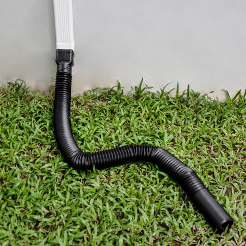 Black 7ft Flexible Downspout Extension, 1-Pack Y260180