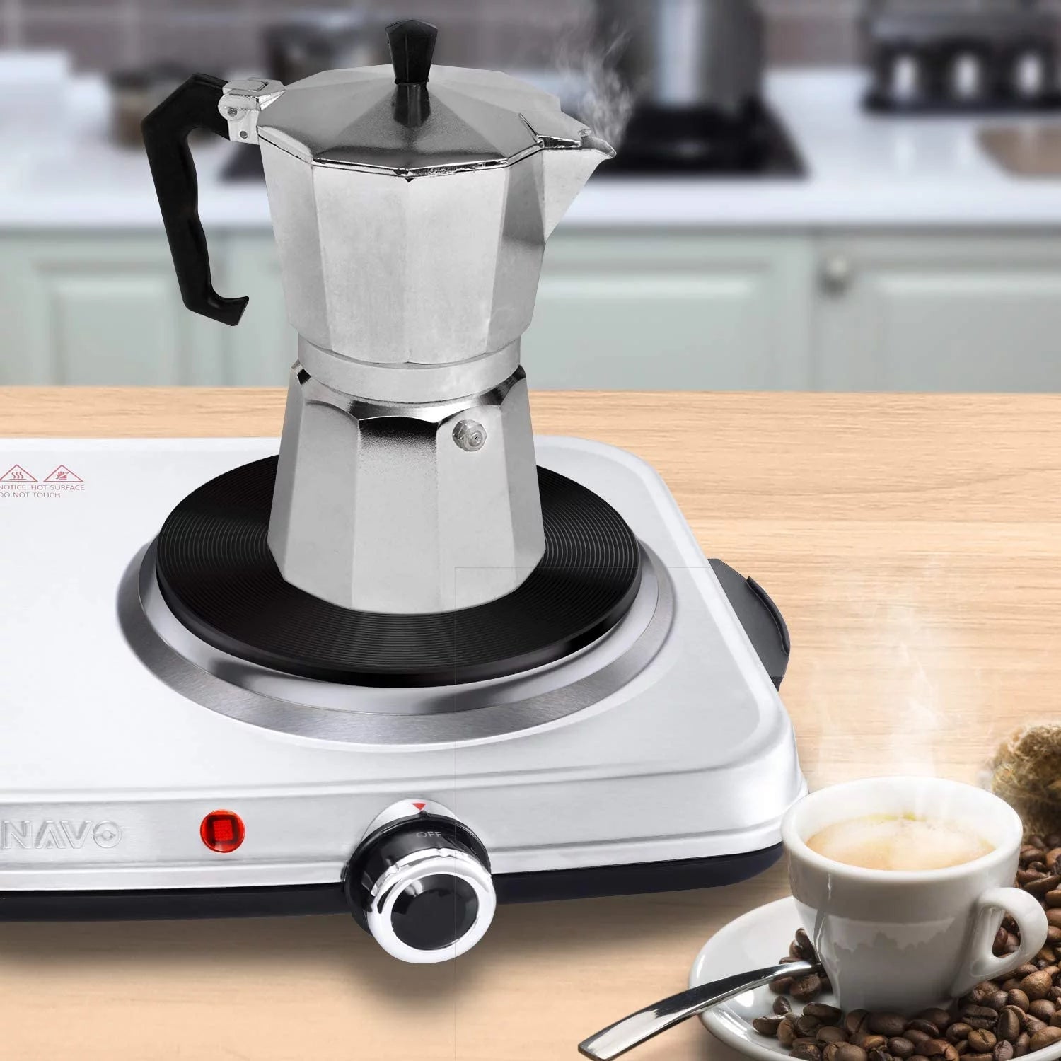 1800W Electric Double Burner Stainless Steel Hot Plate A51226