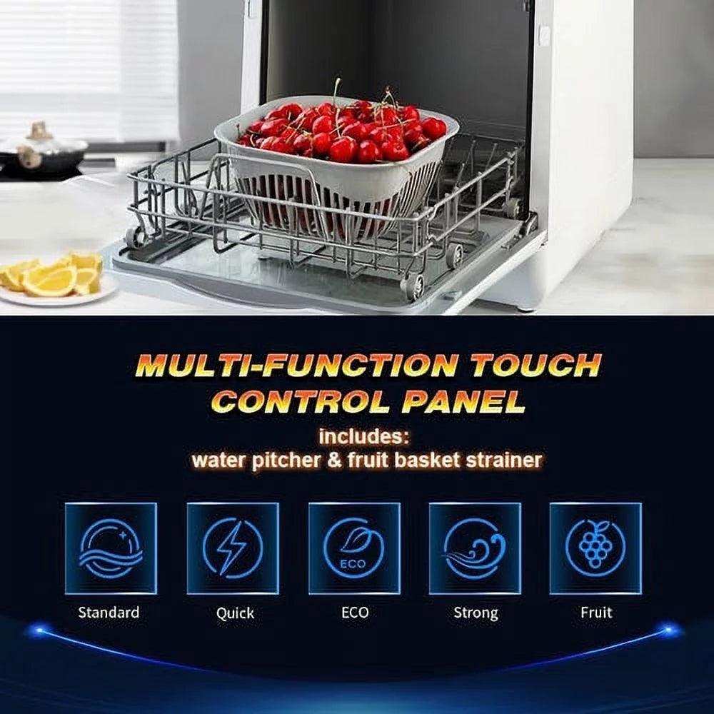 Portable Countertop Dishwasher with Cup and Faucet Adapter T1099