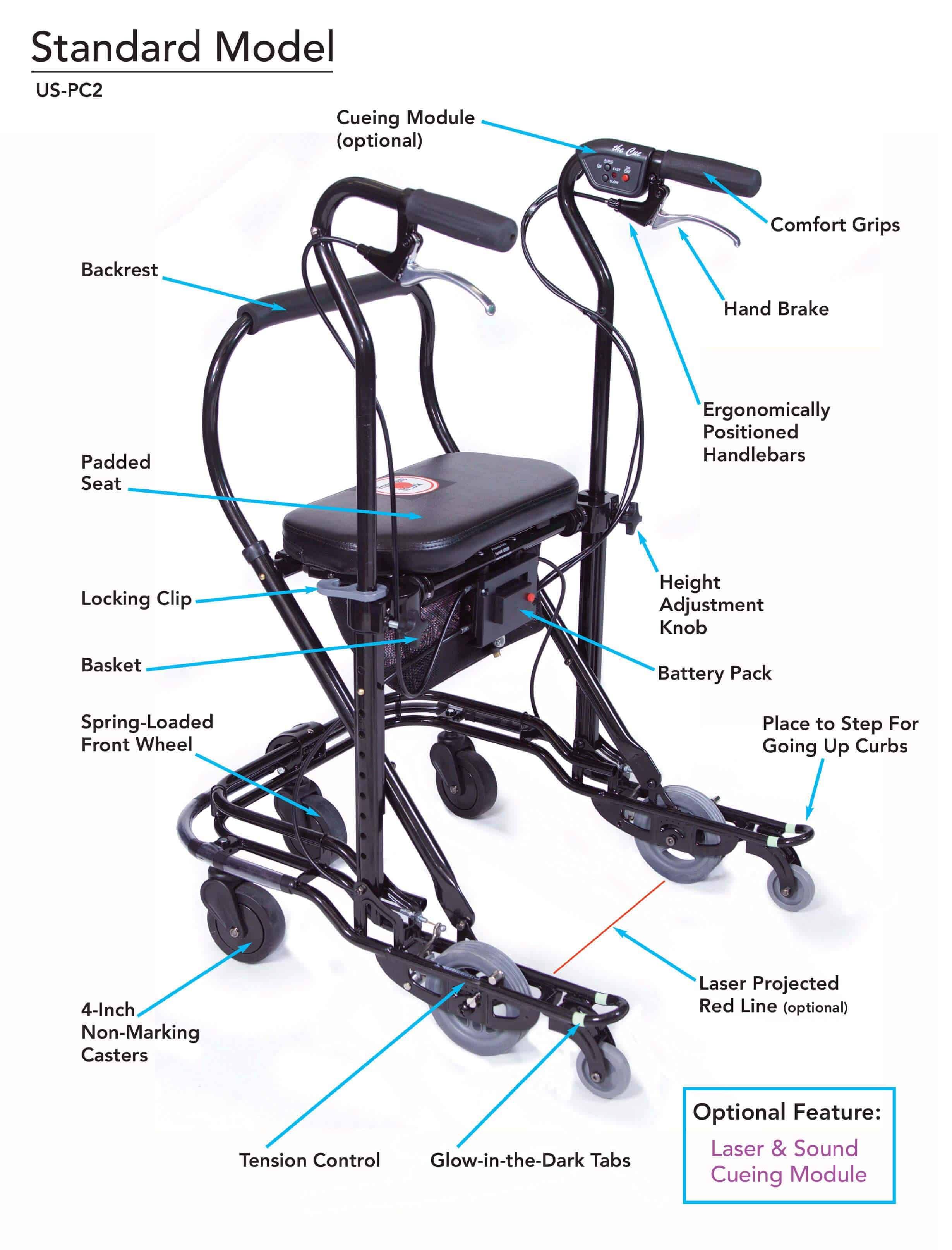Standard 5-Foot 1 to 6-Foot 1 Walker X339
