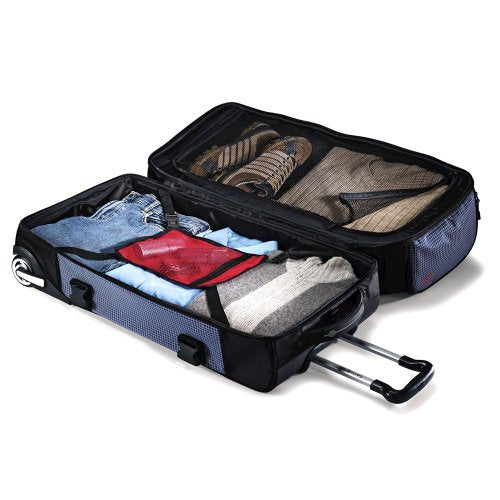 Blue 30 Inch Wheeled Rolling Duffel Bag H2837