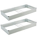 Silver Galvanized Raised Garden Bed S11340