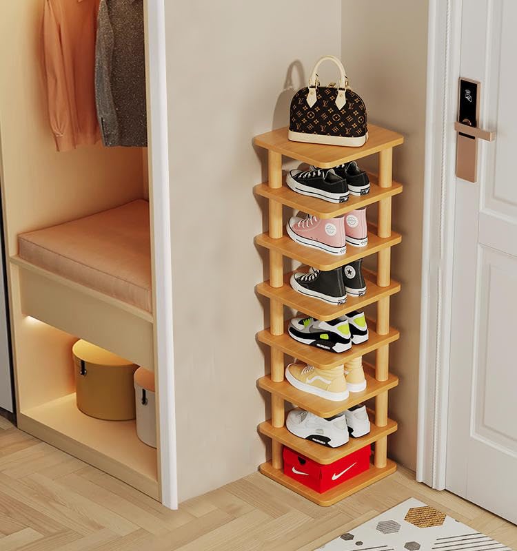8 Tiers Vertical Shoe Rack with Sturdy Frame A226