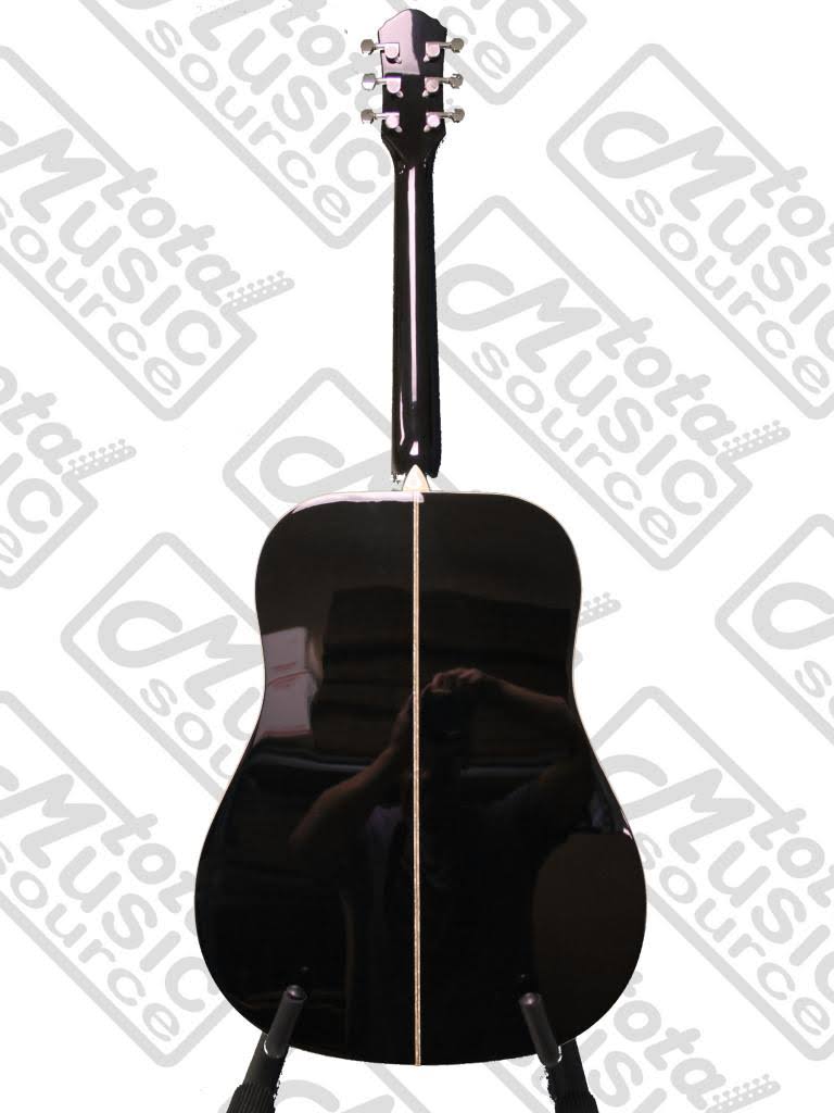 Left Hand Dreadnought Acoustic Guitar in Black T78426