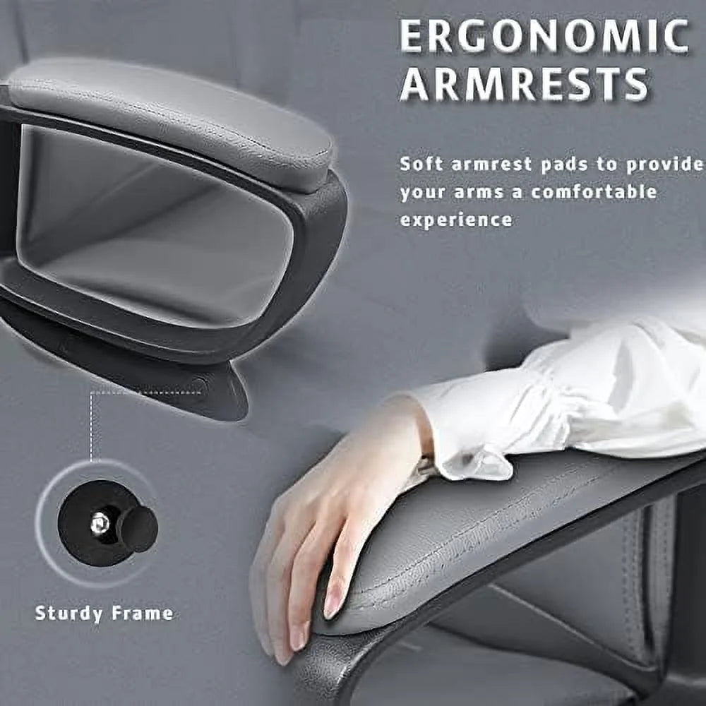 Ergonomic Adjustable Height PU Leather High Back Office Desk Chair M244