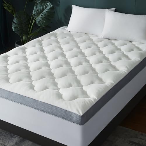 Queen Soft Plush Cooling Down Alternative Mattress Topper with 8-21" Deep Pocket V621