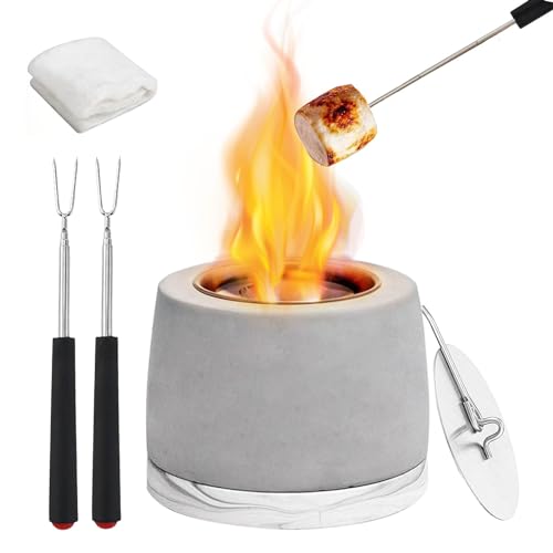 Concrete Tabletop Fire Pit Bowl with Extinguisher N37859