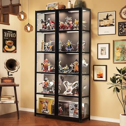 5-Tier Curio Display Cabinet with Acrylic Glass Door S794956