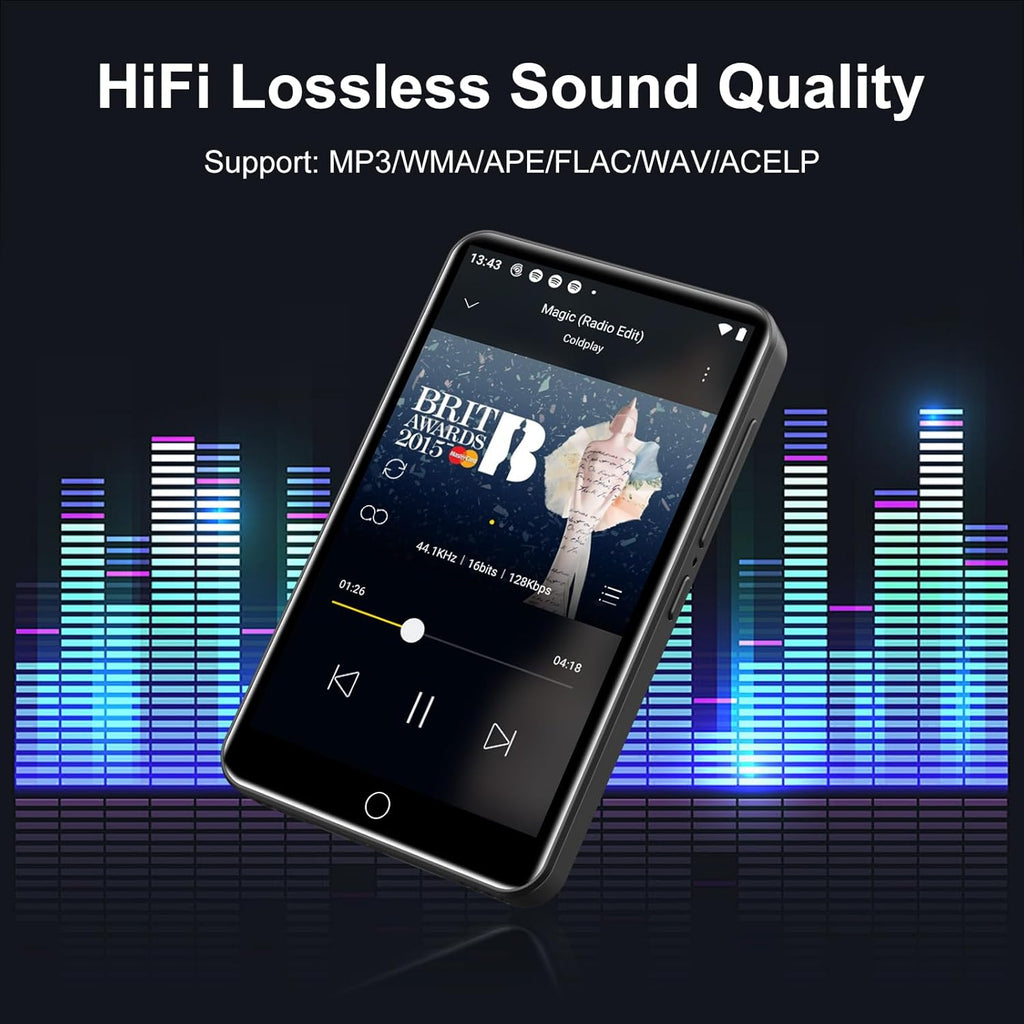 80GB MP3 Player with Bluetooth and WiFi, 4.0" Full Touchscreen B735035