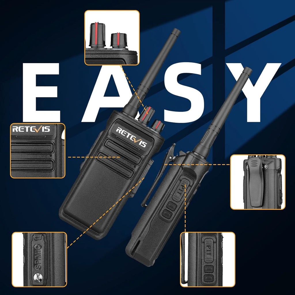 Waterproof GMRS Two Way Radios Rechargeable 1800mAh 2 Pack V57637
