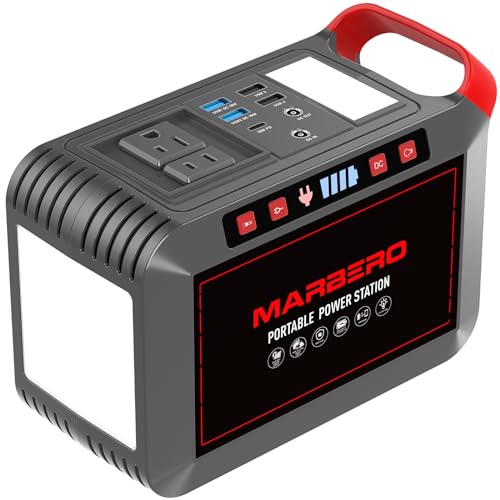 Portable Power Station 88Wh Lithium Battery Solar Generator with AC Outlet 120W Peak Power Bank I634036