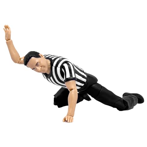 Counting & Talking Wrestling Referee Action Figure with Deluxe Articulation A7605