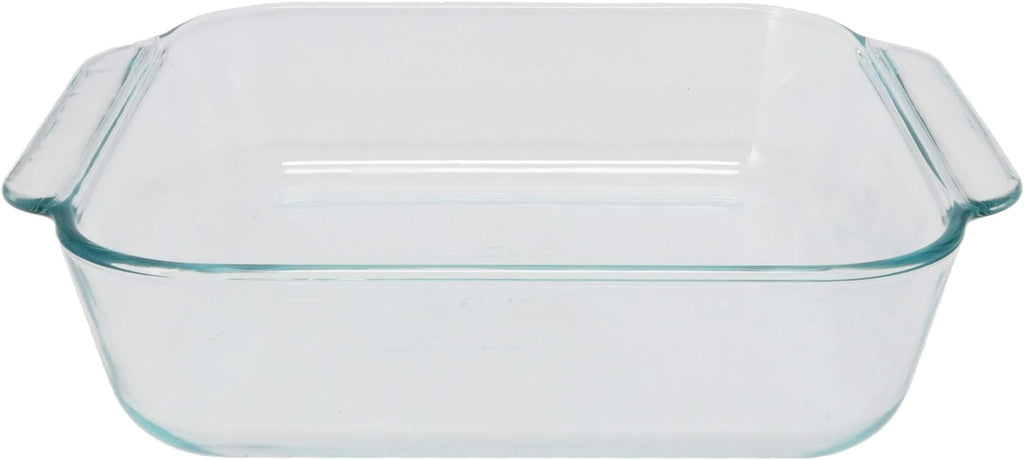 2 Square Glass Baking Dishes with 2 Blue Lids A192135