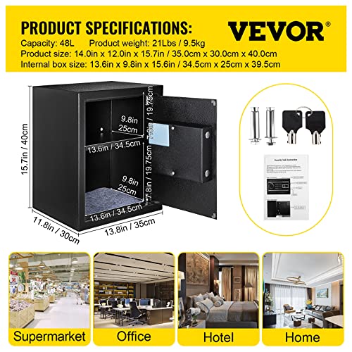 2.1 CU.FT Q235 Steel Safe Box with Digital Keypad D3193