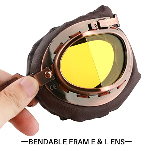 Vintage Pilot Motorcycle Goggles K764685