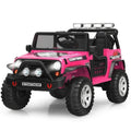 12V Pink Kids Electric Ride on Truck Car with Lights and Music C528494