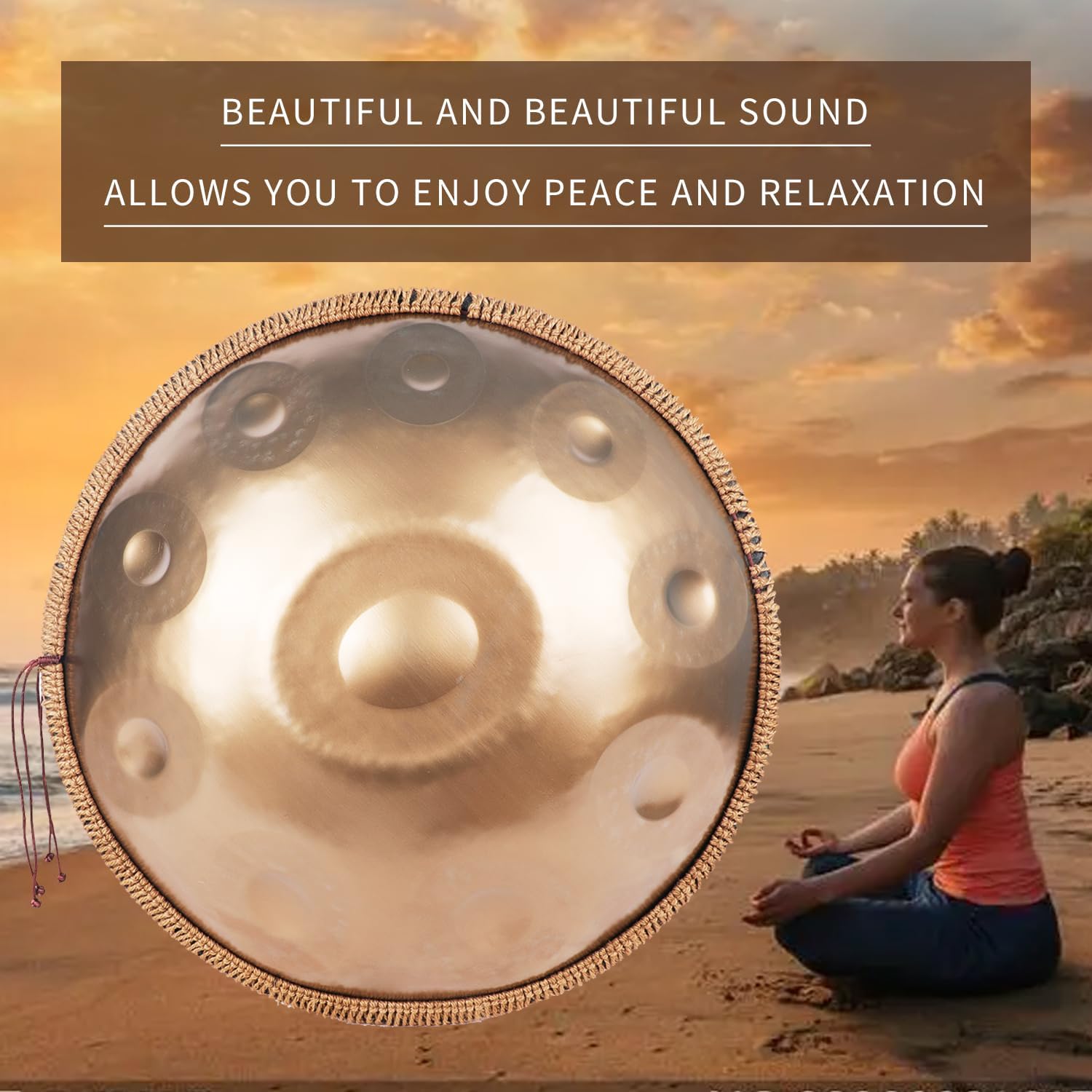 22 inches 10 notes steel handpan drum with carry bag U522