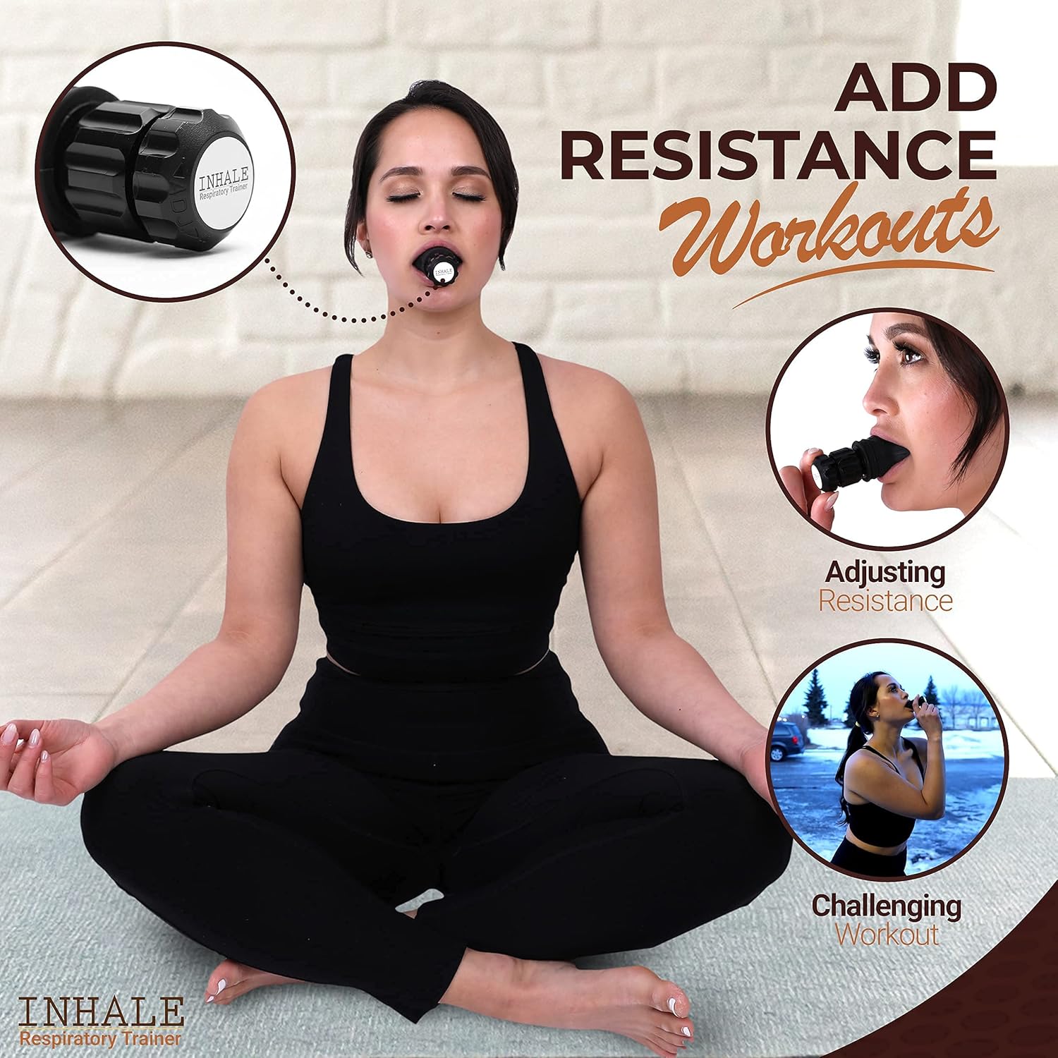 Compact Lung Exercise Device with Adjustable Resistance Z5653
