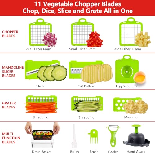 Compact Vegetable Chopper with Container U1770