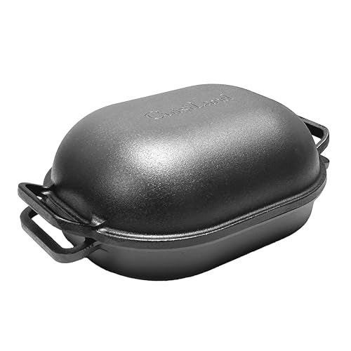 Large Heavy Duty Pre-seasoned Cast Iron Bread Loaf Pan V6167
