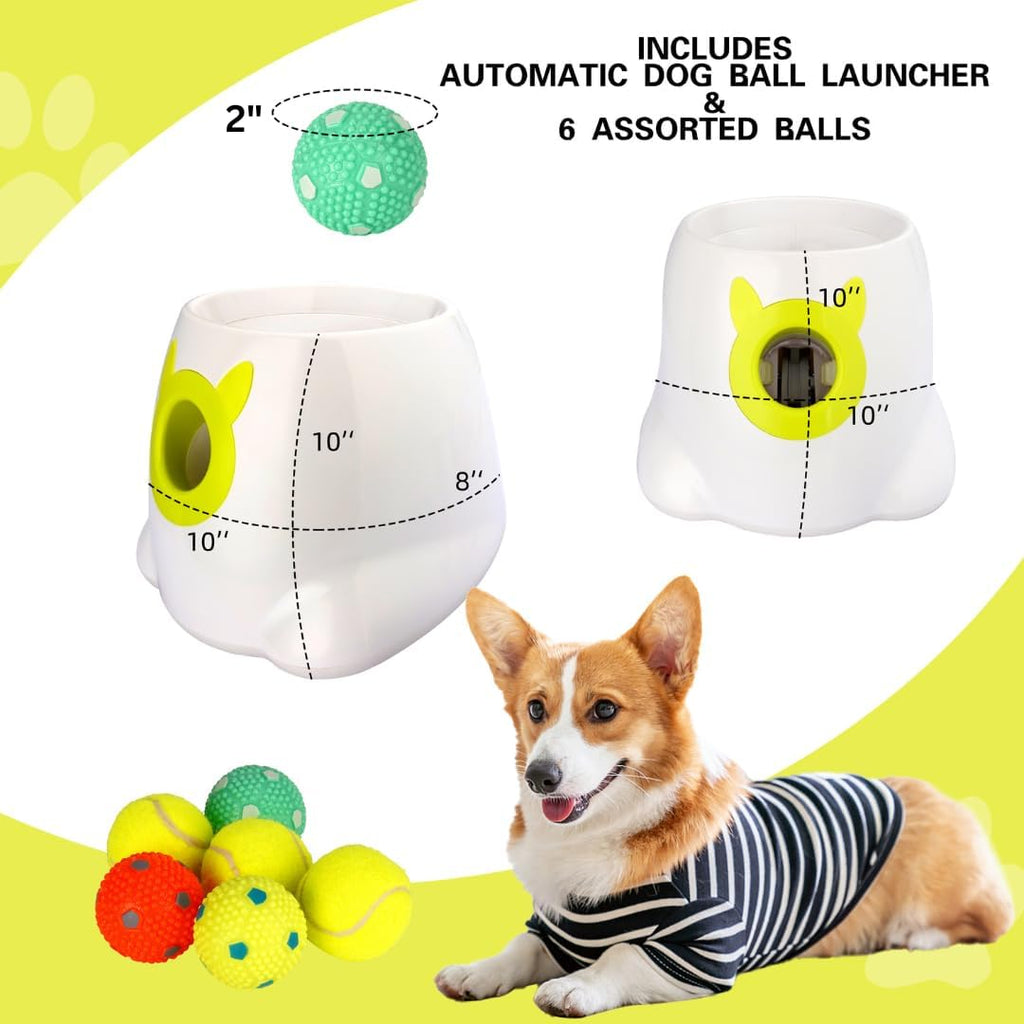 Automatic Dog Ball Thrower Launcher with 6 Balls L1771