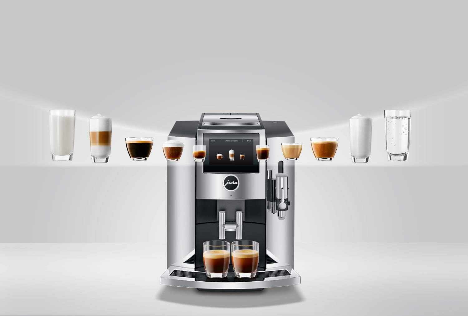 Chrome Automatic Coffee Machine, 64 ounces, white X66254