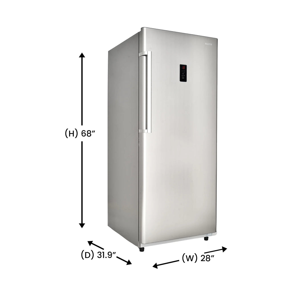 17 cu. ft Convertible Upright Freezer/Refrigerator in Stainless with Reversible Door J71413