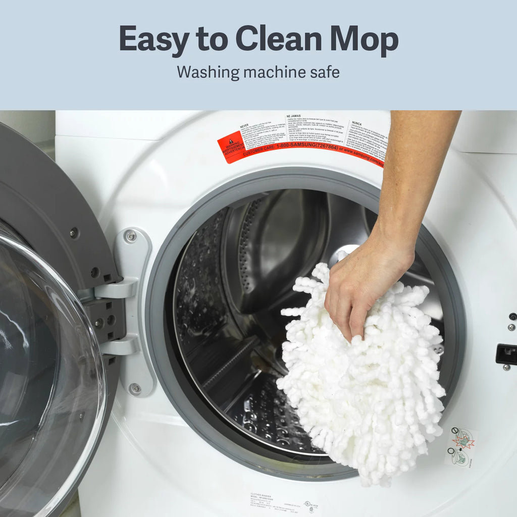 Blue/White Microfiber Spin Mop with 2-Bucket System N12489